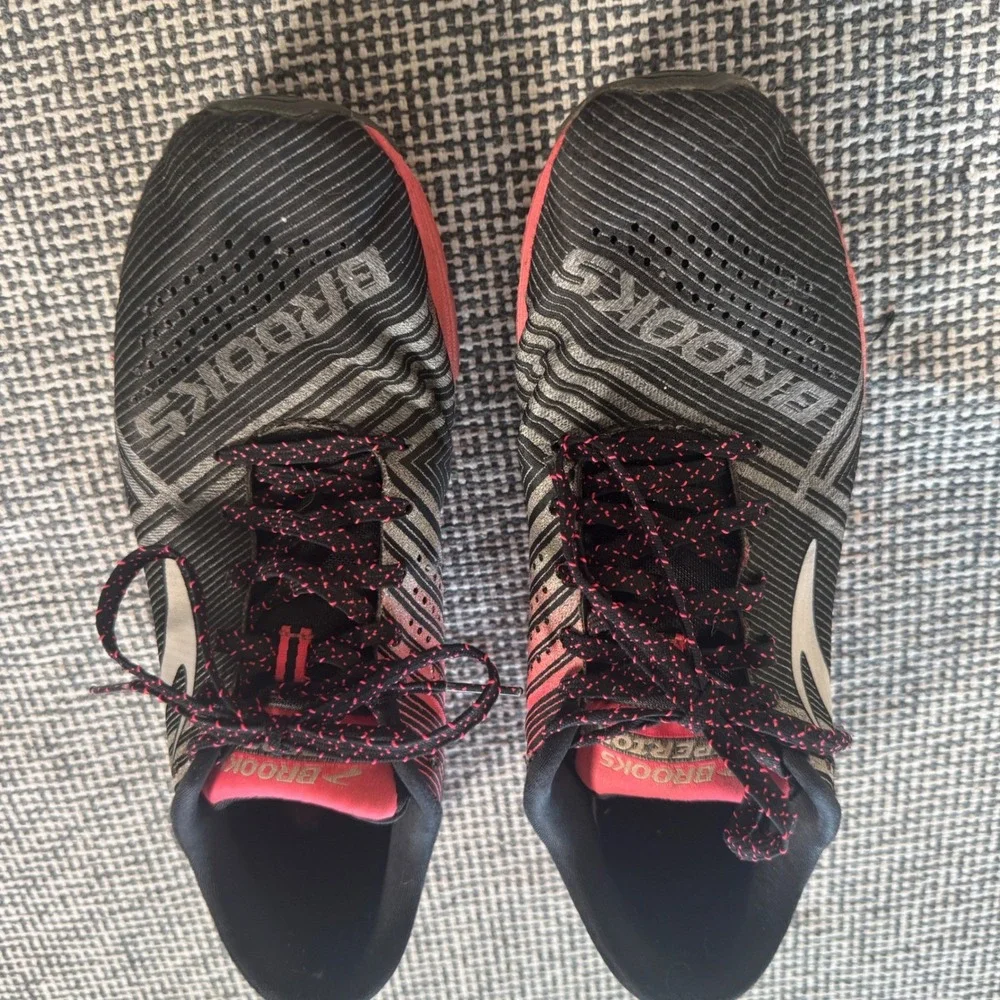 Brooks Hyperion Womens Running Shoes Black Pink Silver Size 9.5